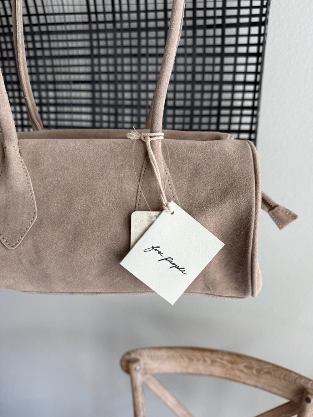 Free People Sierra Suede Shoulder Bag Purse Brown Leather Boho NWT - Picture 2 of 5